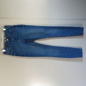Zara blue skinny jeans mid rise size 4